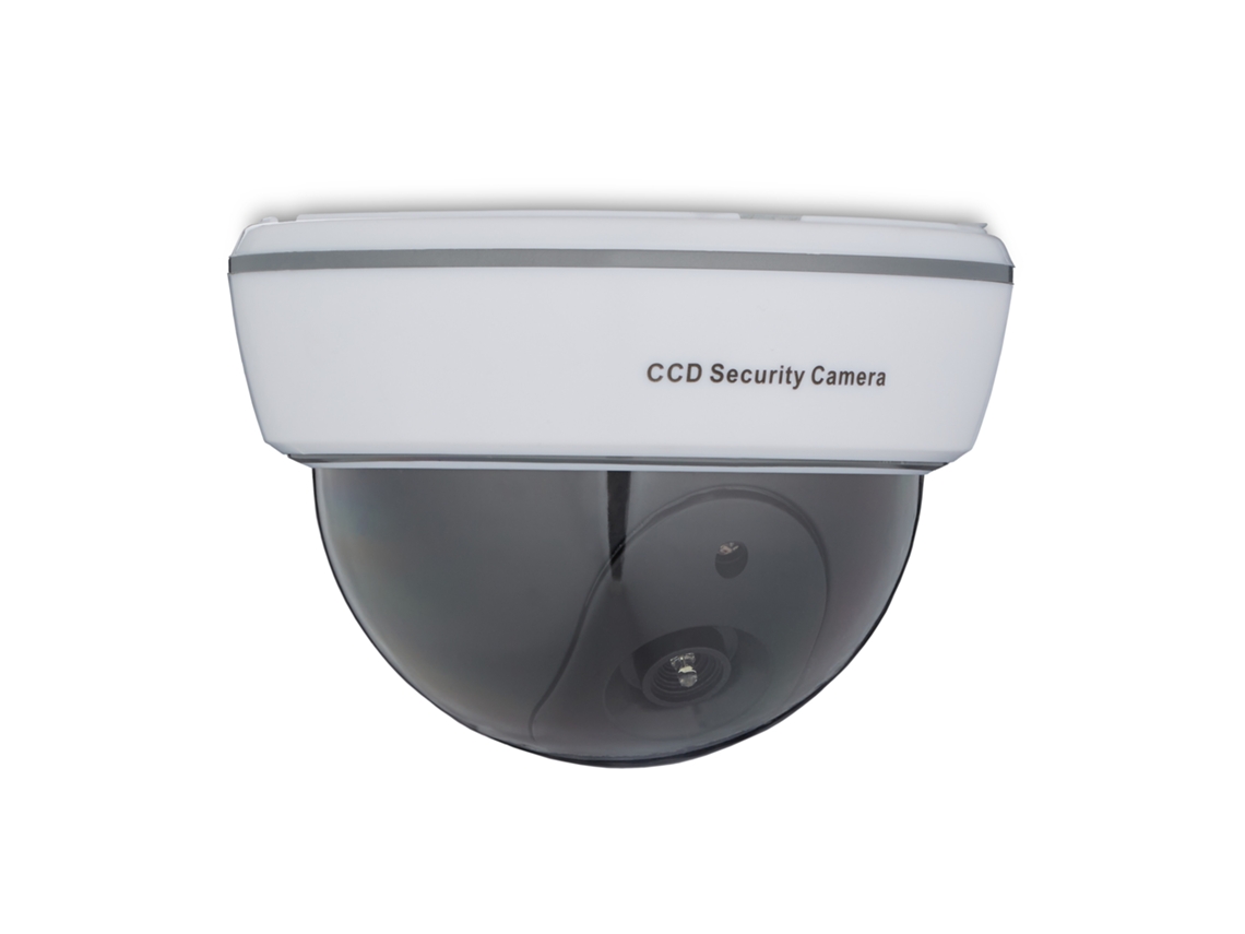 Câmara De Vigilância Falsa Relaxdays, Luz Led Piscante, Interior E Exterior, Dissuasão Contra Furtos, Cor Branca
