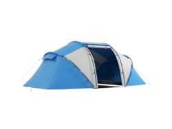 Tienda de campaña ligera e impermeable para 4-6 personas, 2000 mm, con entrada y base, para viaje.