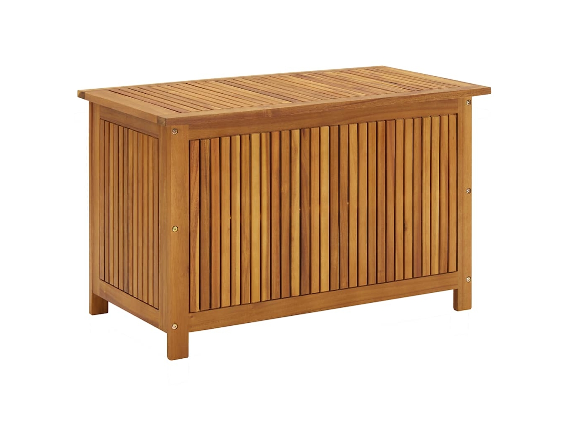 Baúl de jardín de madera maciza de acacia 90x50x58 cm MAISON EXCLUSIVE