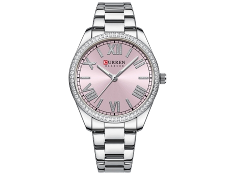 Relojes de Mujer Relojes de Moda para Mujer Correa de Acero Inoxidable Reloj de Cuarzo Resistente al Agua para Mujer-Concha Blanca Rosa LUUCOZK