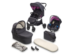 Cochecito De Bebé 3 En 1 Babygo Style Rosa