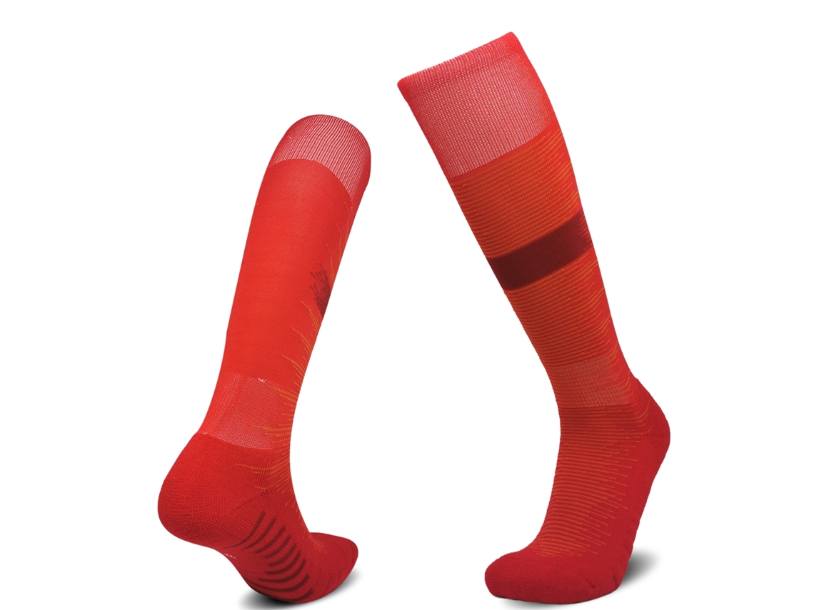 (rojo) Calcetines De Fútbol Para Niños Y Niñas, De Algodón Transpirable, Antideslizantes, Hasta La Rodilla.