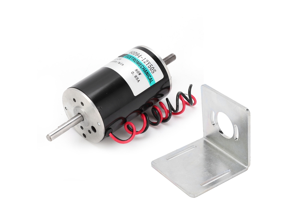 Motor De Cc De Alta Velocidade 80w Micro Cw Ccw Eixo Duplo Regulação De Velocidade 12v Xd60d9412y50s Com Suporte