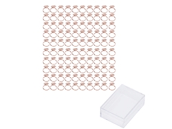 100 hermosos clips dorados resistentes a la corrosión para agendas, clips metálicos para oficina, hogar y escuela, con forma de anillo.