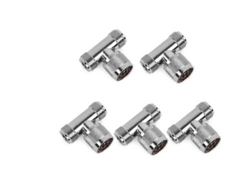 Adaptador SLOWMOOSE 3-Pin N Jack Macho A 2 N Hembra Triple T En Rf (5 Uds.)