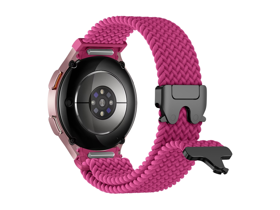 Correa de nailon trenzado Digitallab de 20 mm para Samsung Galaxy Watch 4/5/6/7 (rosa oscuro)