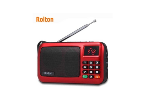 Radio Rolton W405 Mini reproductor de música MP3 digital Altavoz de Fm portátil Reproductor de disco USB Tf con linterna roja