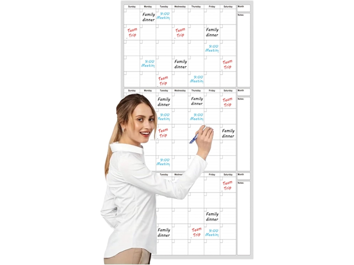 Calendário De Parede Para Secar Roupa- Extra Grande( 81 X 122 Cm), Expansível E Extensível, Planejamento