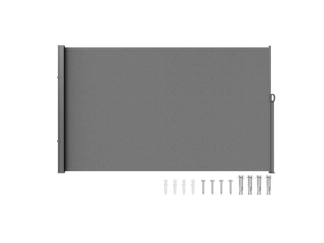 Toldo retráctil Tekmaquinas 160x300cm, conjunto de muro de privacidad y cortina lateral