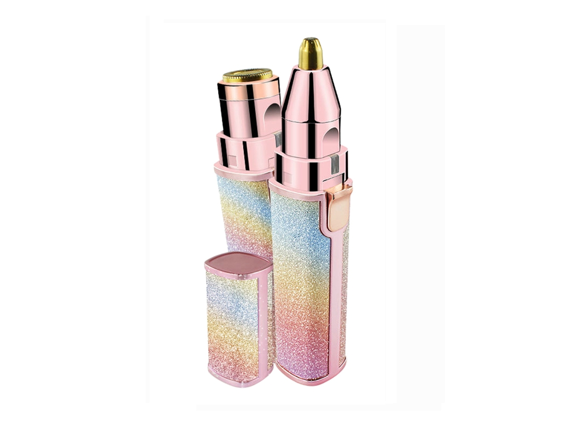 Trimmer De Cejas 2 En 1 Y Depilador Facial Para Mujer Con Luz Led Integrada
