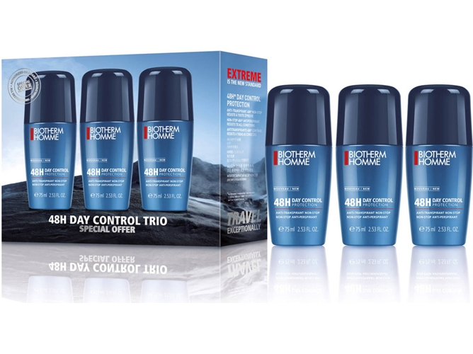 Desodorante BIOTHERM 48h Day Control Trio Hombress Roll-on (75 ml)