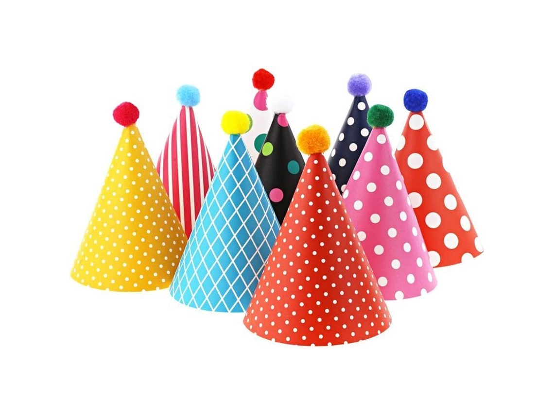Gorros De Cumpleaños Para Niños, Juego Surtido Con 9 Gorros De Papel Y 2 Coronas.