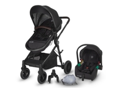 COCCOLLE Aug Diamond Black Cochecito de bebé convertible 3 en 1