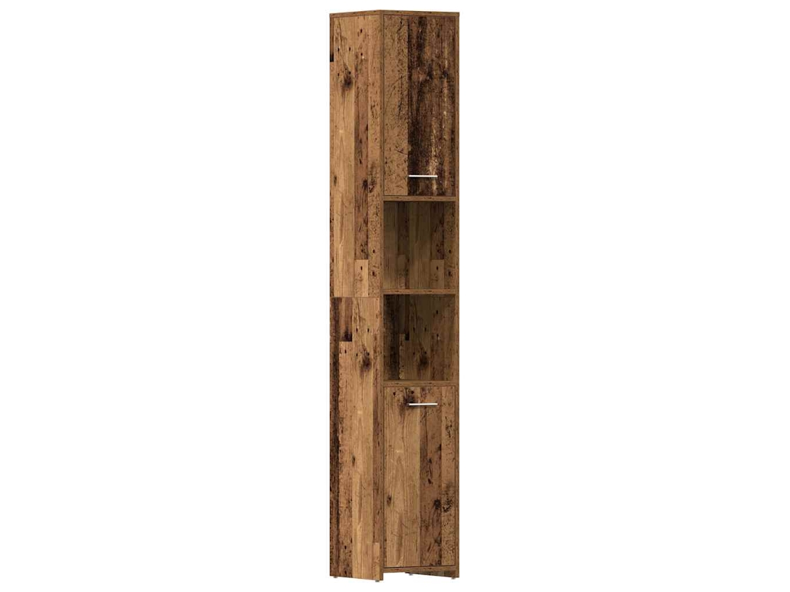 Maison Exclusive - Armario De Baño Madera De Ingeniería Envejecida 30x30x183,5 Cm