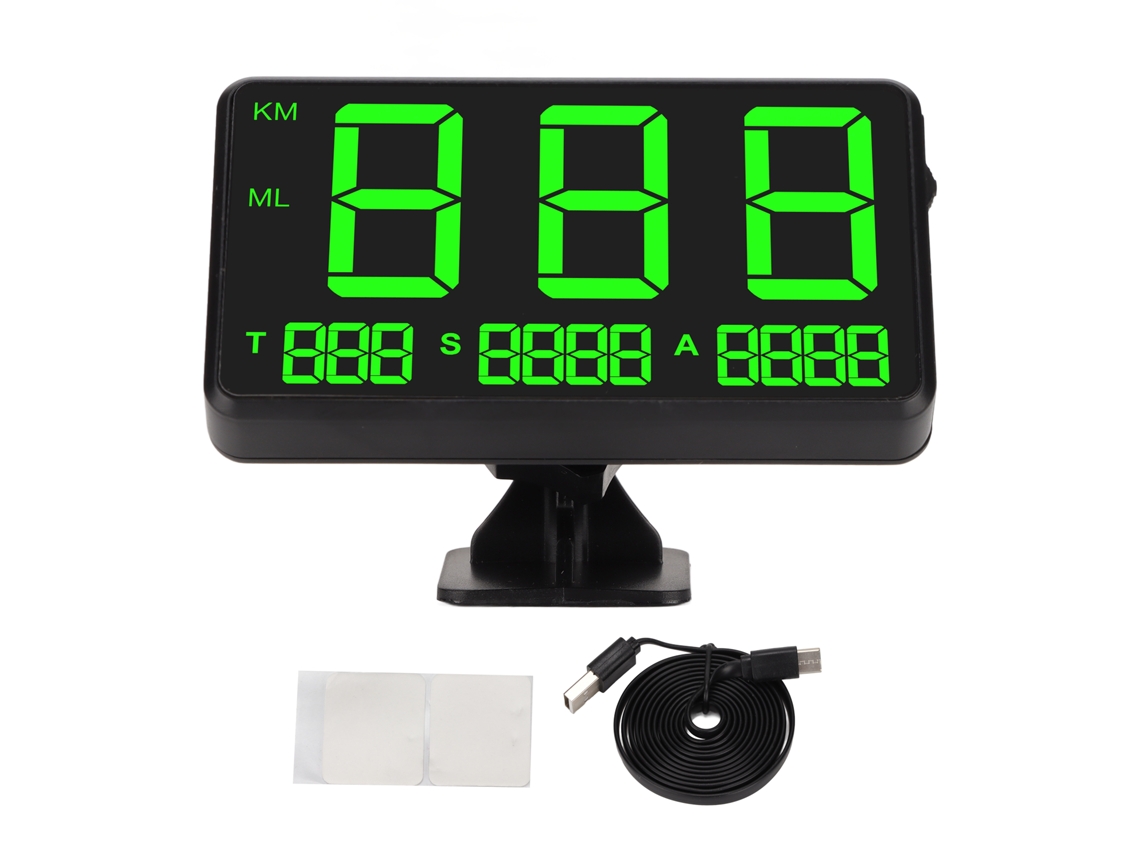 Hud Para Carro Universal 4.5 Polegadas Gps Velocímetro Com Alarme Multifuncional Usb