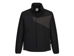 Chaqueta softshell de dos capas Portwest Pw2 Comfort Style / Negro Rojo / M