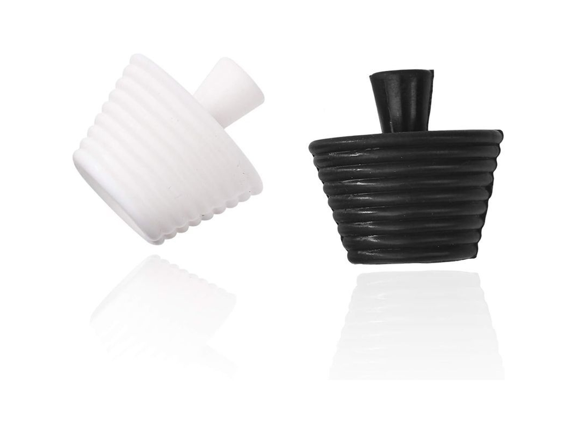 2 Piezas Tapón De Silicona Universal Para Bañera Fregadero Cocina Drenaje Sellado Negro Y Blanco