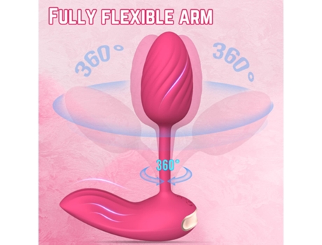 Vibrador de masaje de 10 frecuencias portátil con control remoto inalámbrico (rosa roja) YIZHOOD