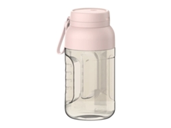 1200ml Exprimidor Sin Cable Portátil De Gran Capacidad Vaso Único Tapa Doble Rosa Veanxin