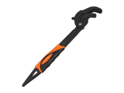 Llave Multifuncional Ajustable Para Fontanería Y Fregaderos, Mango Naranja, Tamaño (con Bloqueo)