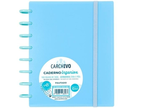 Cuaderno Carchivo Ingeniox A5 Azul 100 Hojas