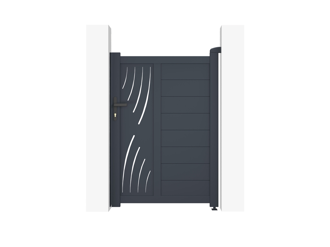 Puerta peatonal gris veleta 1m A.140cm