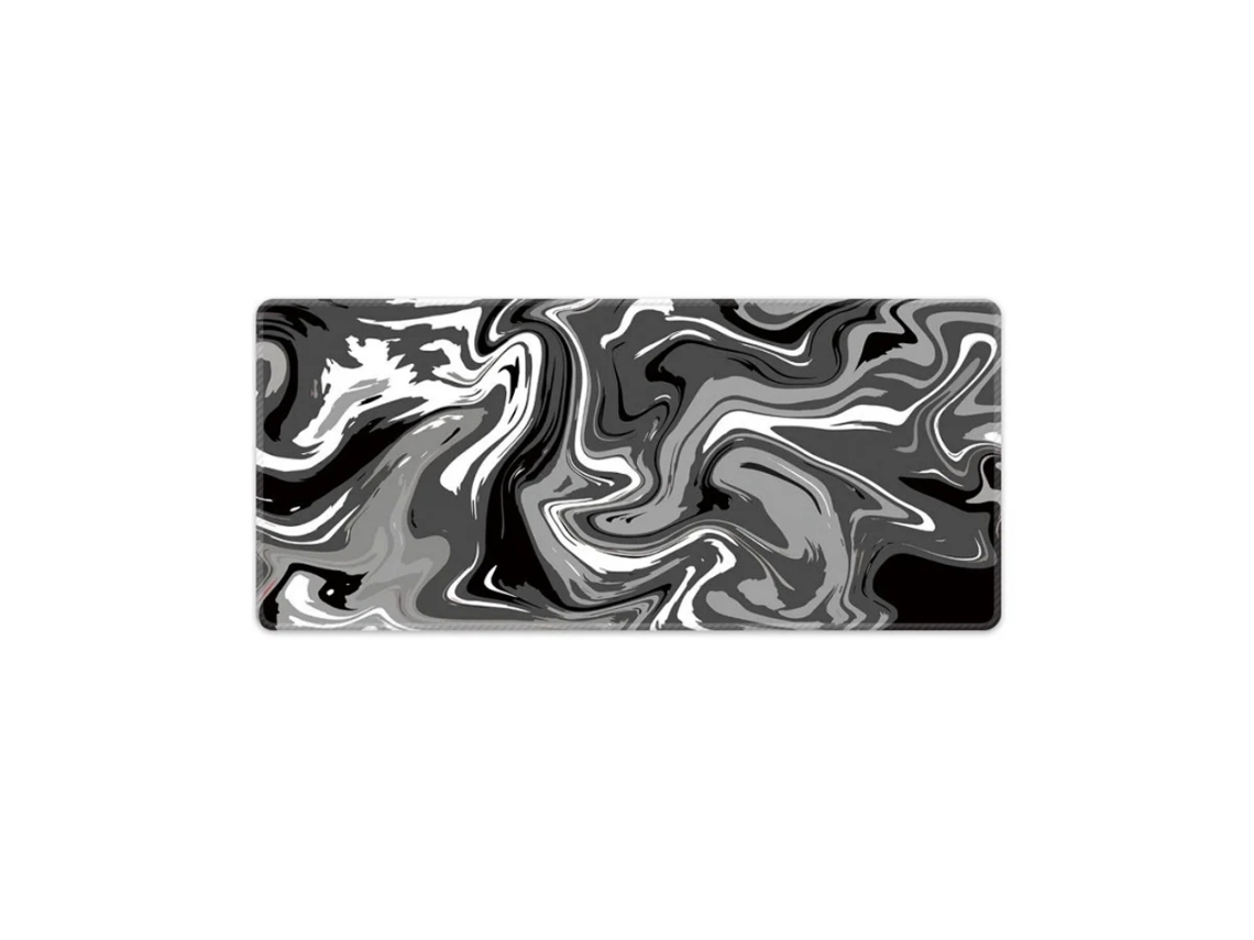 Alfombrilla de ratón grande, alfombrilla de escritorio de 800 x 300 x 2 mm, borde cosido, ideal para juegos, oficina y hogar, línea abstracta