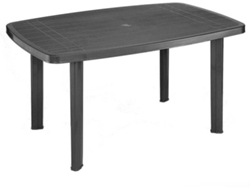 Mesa de Jardín PROGARDEN Faro (Antracita - Polipropileno - 137x85x72 cm)