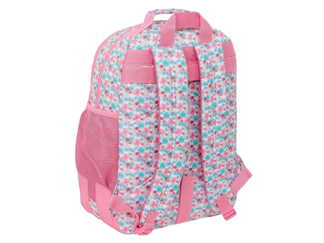 Mochila Escolar MOOS Flores (Multicolor - Poliéster 300D)