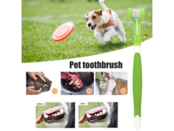 Cepillo de dientes de tres cabezas para perros para el cuidado dental