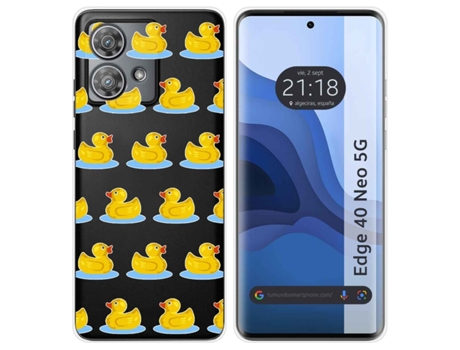 Funda Diseño Pato para Motorola Edge 40 Neo 5G TUMUNDOSMARTPHONE Multicolor