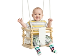 Columpio de jardín para niños de 3 a 8 años, fabricado en acero y PE, con asiento y estacas, 163x145x181 cm. ZENCORE SERVICES
