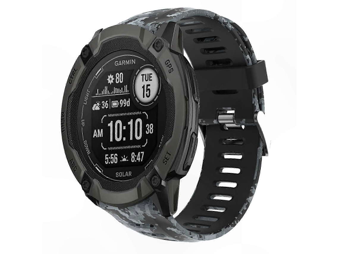 Pulseira De Silicone Com Estampa Camuflada Para Smartwatches De Aventura Ao Ar Livre.