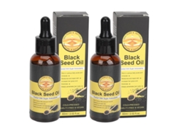 2 Frascos De Aceite Orgánico De Semilla Negra Para El Crecimiento Del Cabello, Antioxidante, 60 Ml.