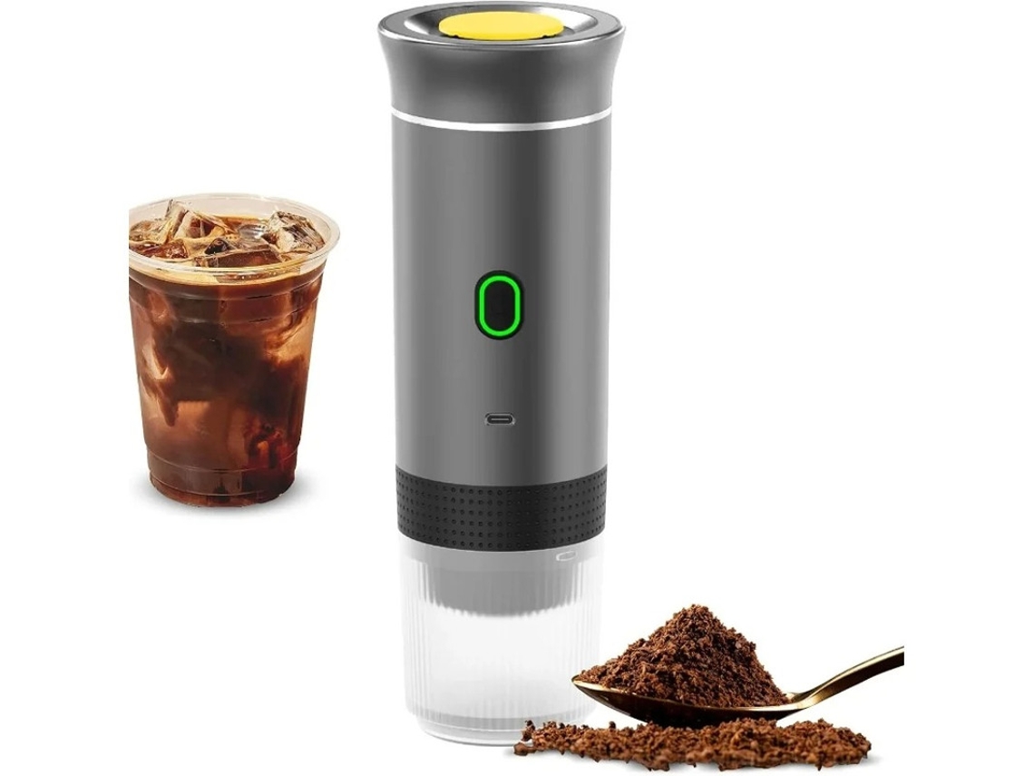 Mini cafetera eléctrica 3 en 1 con cable, ideal para coche, hogar y viajes, color gris Yizhood