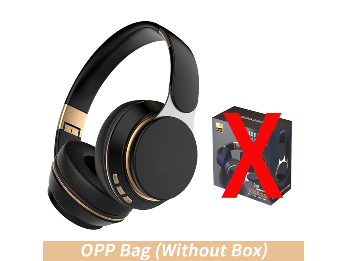 (negro, Sin Caja) Auriculares Estéreo Para Juegos, Compatibles Con Bluetooth + Tarjeta Tf + Interfaz Aux De 3,5 Mm