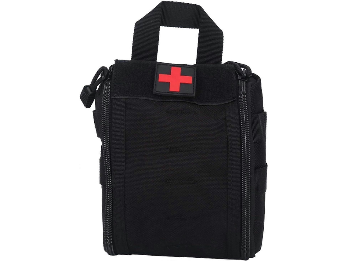 Botiquín de primeros auxilios para supervivencia, equipo para exteriores, kit de emergencia (negro)