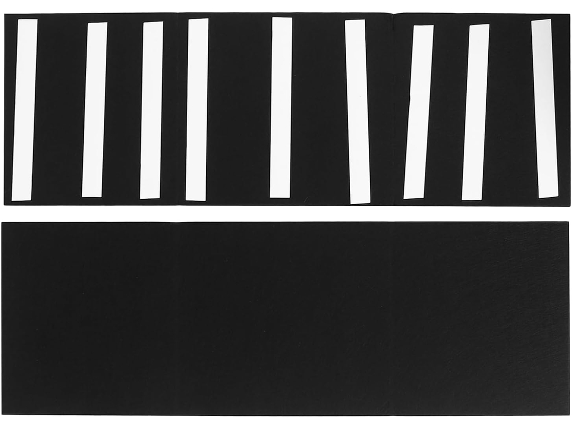 Juego de 2 paneles de fieltro negro de 90 x 30 x 1 cm para la protección de paredes contra impactos.
