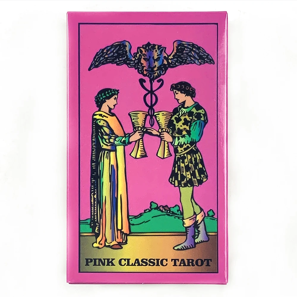 Baraja De Tarot Clásica Rosa Completamente Nueva, Con 78 Preciosas Ilustraciones Y Una Guía Fácil De Entender.