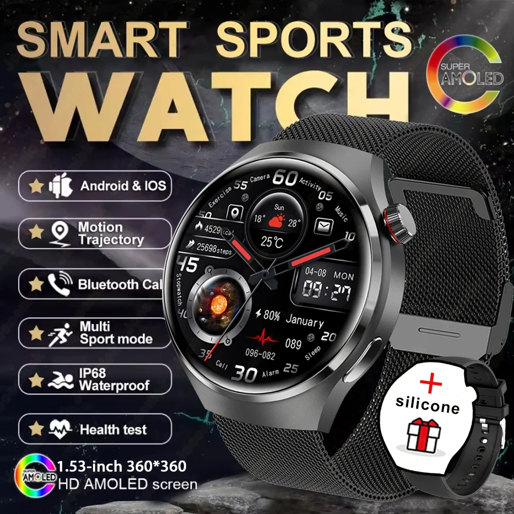 Reloj Inteligente (mercado Negro), Monitorización De Frecuencia Cardíaca, Más De 150 Modos Deportivos, Llamadas Bluetooth.