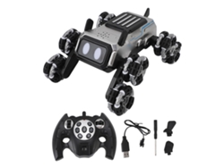 Carro robô Rebe-dog com controle remoto de 8 rodas e 2.4g para escalar e derrapar - Brinquedo para crianças