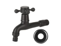 Grifo de baño retro de un solo orificio, grifo de pared para fregona con manija en forma de cruz.