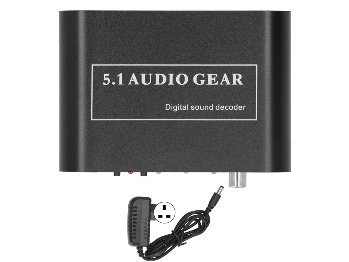 Convertidor Decodificador De Audio Digital Con Puerto Usb Dts Ac3 6ch Lpcm A Salida Analógica 5.1, Enchufe Británico De