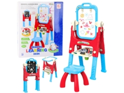 Pizarra educativa 5 en 1 con silla multifuncional y accesorios azules B.active