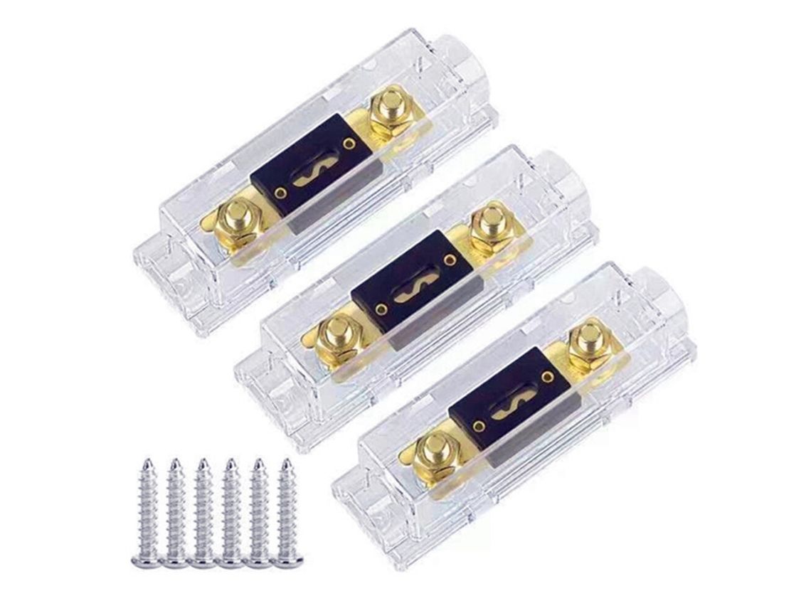 3 Piezas De Pernos Portafusibles Anl - Portafusibles Para Automóvil, Enlace Fusible Con Fusible De 80 A, Fusibles Amp