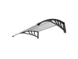 Toldo Succebuy para puertas y ventanas de 96 x 101 cm, lámina de policarbonato con protección contra rayos UV y lluvia.
