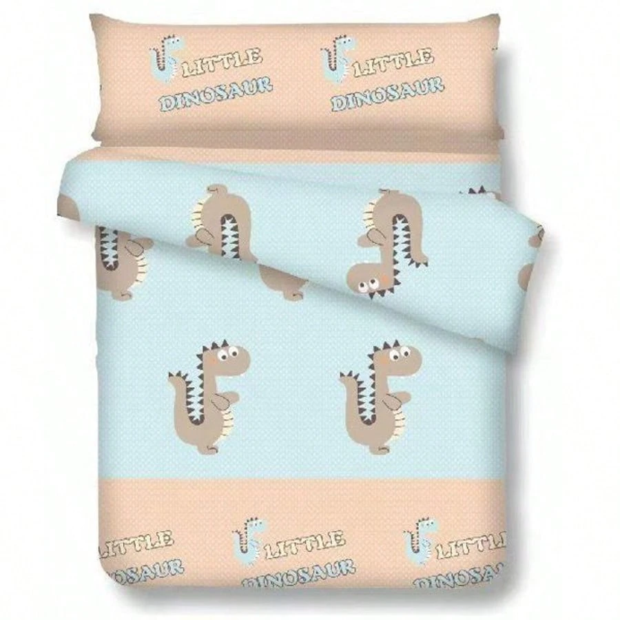 Conjunto 3 Peças Edredom Estampa Animal Macio Respirável 90cm