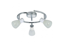 Foco plafon cholo3xe14 blanco/cromo 16x3 circular