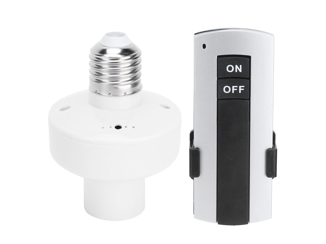 2026-soporte De Base De Bombilla E27 Con Accesorio De Control Remoto Para Hogar Dormitorio 220v