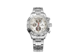Reloj Hombre Acero Inoxidable Impermeable Moda Multifunción Pulsera Ajustable Blanco